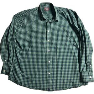 UNTUCKit Green Blue Plaid Checkered Button Down Dress‎ Shirt Men's 3XL Untucked